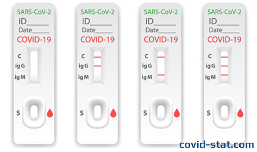 Примеры результатов тестов на антитела коронавируса
