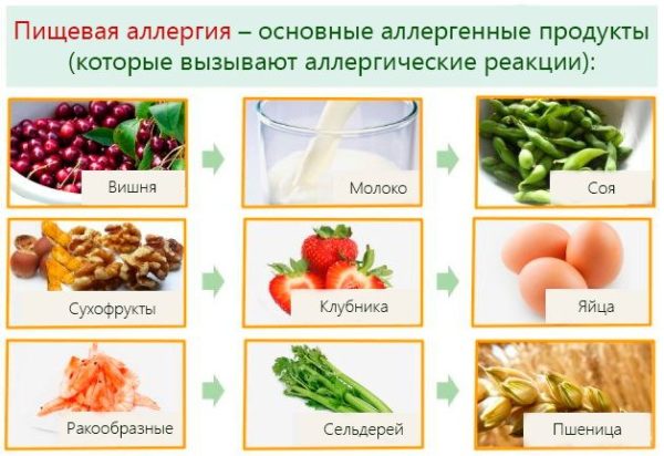 Пищевая аллергия – основные аллергенные продукты