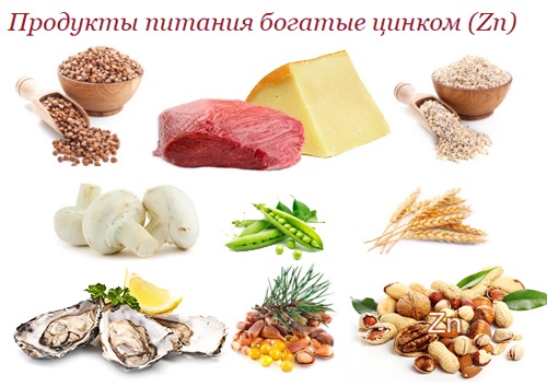 продукты содержащие цинк